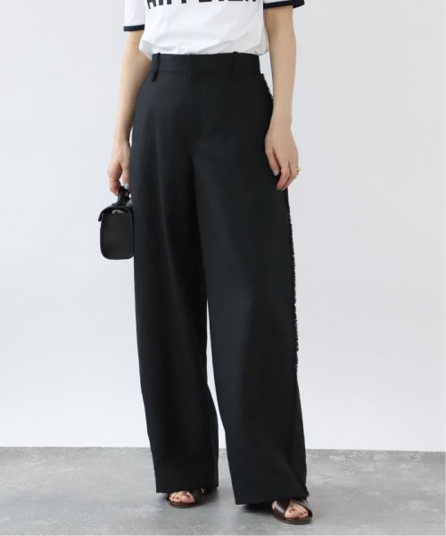 シャークスキンフリンジカーブパンツ ホコモモラ/起毛レースワイドパンツ NA1637316198(12650円)