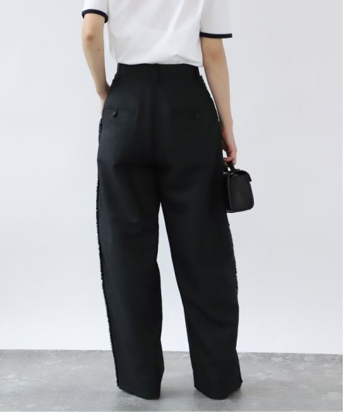 シャークスキンフリンジカーブパンツ ホコモモラ/起毛レースワイドパンツ NA1637316198(12650円)