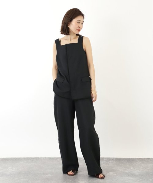 シャークスキンフリンジカーブパンツ ホコモモラ/起毛レースワイドパンツ NA1637316198(12650円)