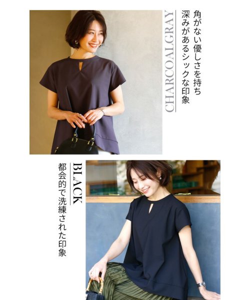 Ehre style(エーレスタイル)/Tシャツの概念が変わる！超きれい新カットソーキーネックトップス/img08