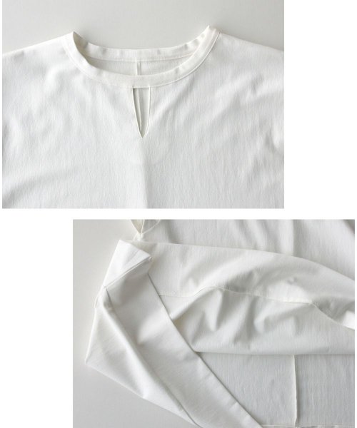 Ehre style(エーレスタイル)/Tシャツの概念が変わる！超きれい新カットソーキーネックトップス/img17