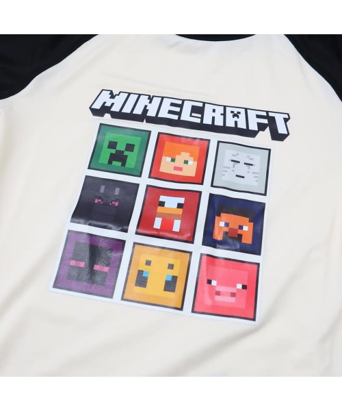 cinemacollection(シネマコレクション)/マインクラフト 水着 ラッシュガード 長袖Tシャツ グリーン Minecraft カイタックファミリー キッズ 子ども ジュニア プール 海 ゲームキャラクター/img02