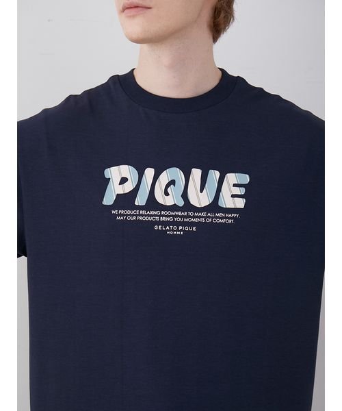 GELATO PIQUE HOMME(GELATO PIQUE HOMME)/【接触冷感】【HOMME】ワンポイントロゴレーヨンTシャツ/img10