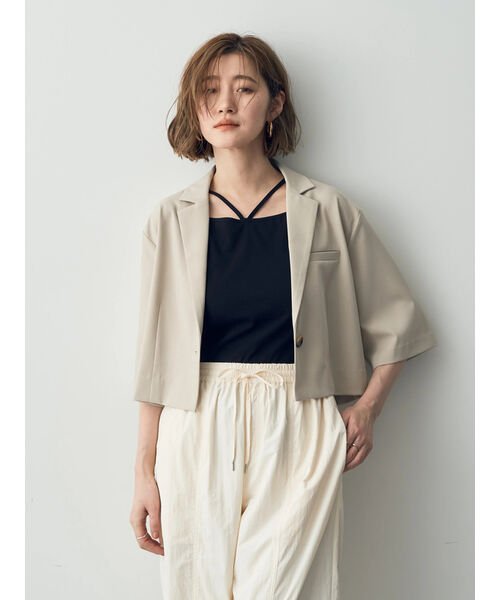 5分袖クロップドジャケット 人気・おすすめ｜売れ筋商品・話題商品におすすめ コスパ重視 安心配送 スピーディーにお届け