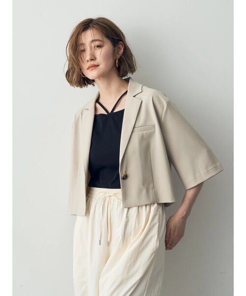5分袖クロップドジャケット 人気・おすすめ｜売れ筋商品・話題商品におすすめ コスパ重視 安心配送 スピーディーにお届け