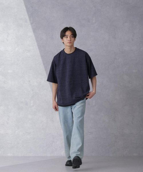 nano・universe(ナノ・ユニバース)/ジャガードフェイクレイヤードTシャツ 半袖/img22