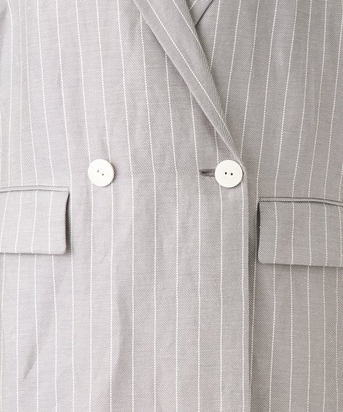 【セットアップ対応商品】ピンストライプロングベスト 