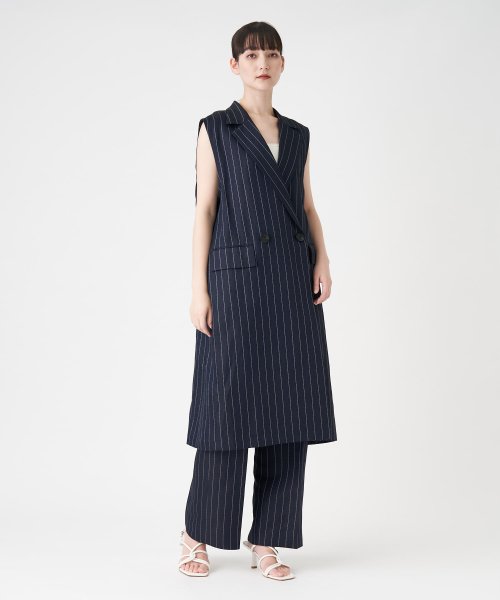 LANVIN COLLECTION(ランバンコレクション（レディス）)/【セットアップ対応商品】ピンストライプロングベスト/img11