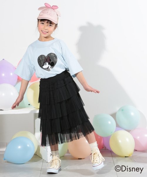SHOO・LA・RUE(Kids) (シューラルーキッズ)/【DISNEY】スパンコール刺繍Tシャツ/img16