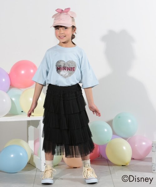 SHOO・LA・RUE(Kids) (シューラルーキッズ)/【DISNEY】スパンコール刺繍Tシャツ/img17