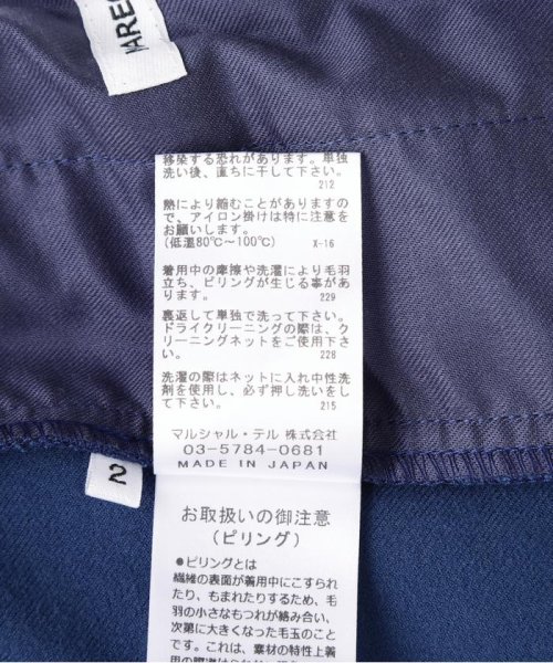 MARECHAL TERRE（マルシャルテル) ウォッシャブル両面起毛セミワイドパンツ/ZMT225PT530A TERRE MARECHAL マルシャルテル 多少の誤差あり