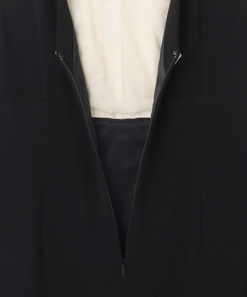 シアーラッフルロングドレス 