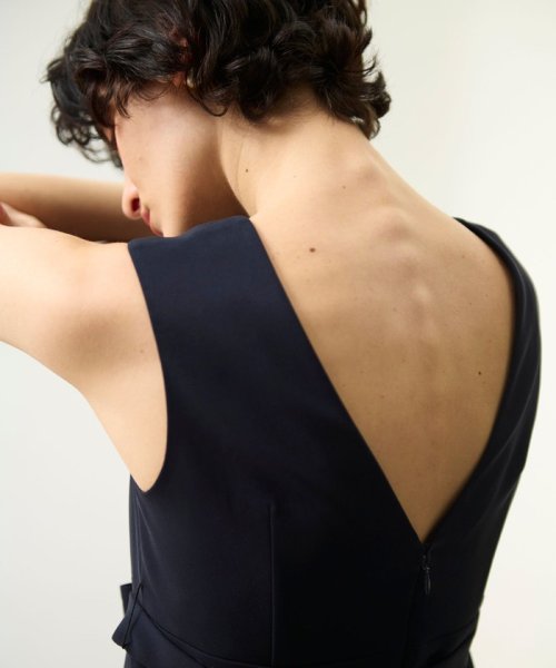 シアーラッフルロングドレス 