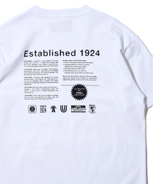 GLOSTER(GLOSTER)/【UNIVERSAL OVERALL/ユニバーサルオーバーオール】100th LIMITED プリントTシャツ/img24