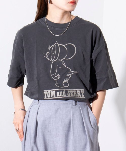 GLOSTER(GLOSTER)/【Disney】【TOM&JERRY】【WILD SPEED】 ピグメント加工 プリントTシャツ/img30