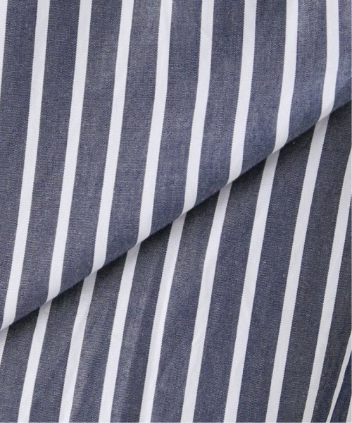 ストライプシャツオールインワン 