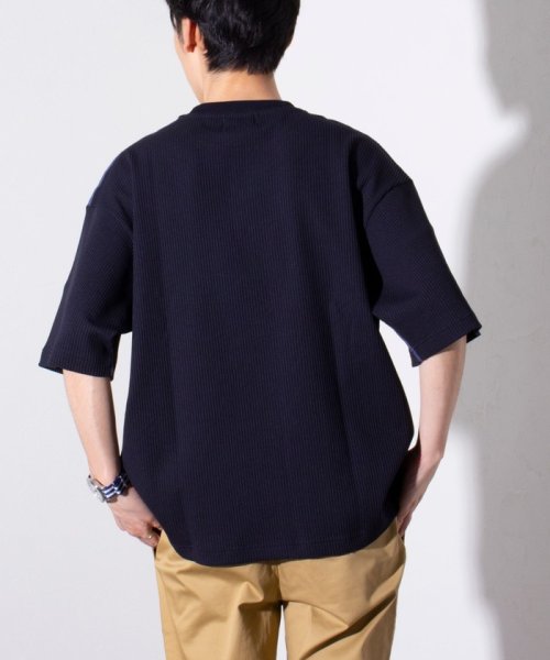 GLOSTER(GLOSTER)/【GLOSTER/グロスター】配色ステッチ ポリエステルワッフルTシャツ/img05