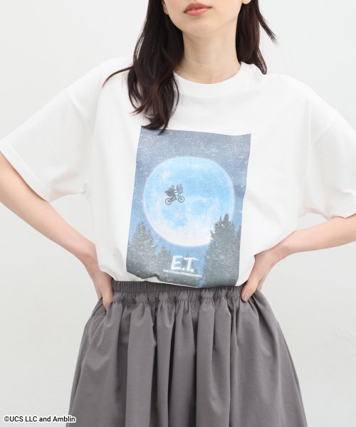 Honeys(ハニーズ)/『Ｅ．Ｔ．』／ゆるＴ トップス Ｔシャツ カットソー 綿100％ オーバーサイズ /img01