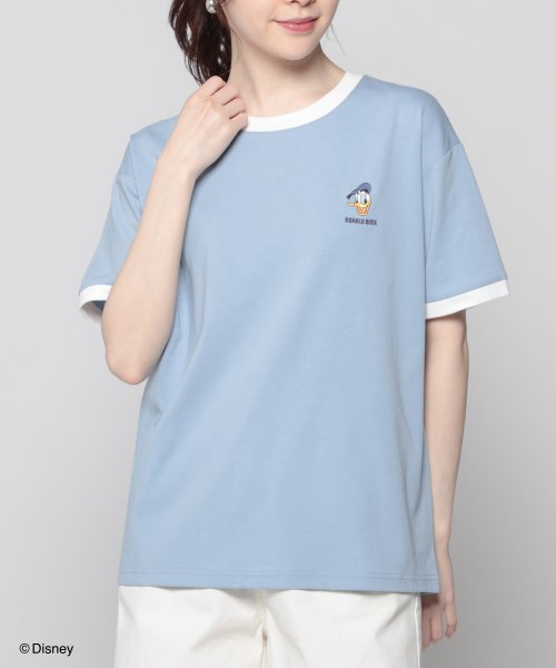 Honeys(ハニーズ)/ディズニー／Ｔシャツ Tシャツ レディース 半袖 キャラクター ミッキー ドナルド /img15