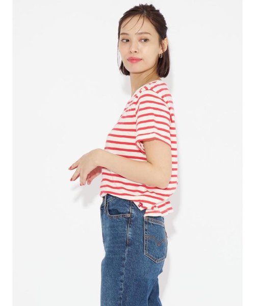 Levi's(リーバイス)/MARGOT ボーダーTシャツ レッド STRIPE CORAL RED/img01