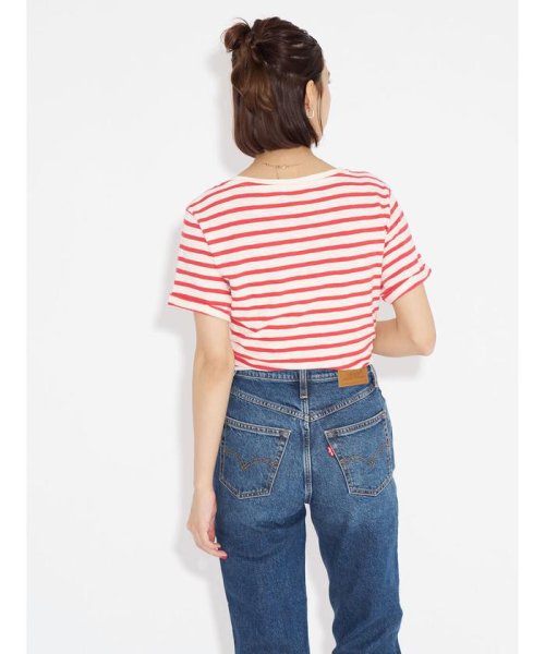 Levi's(リーバイス)/MARGOT ボーダーTシャツ レッド STRIPE CORAL RED/img02