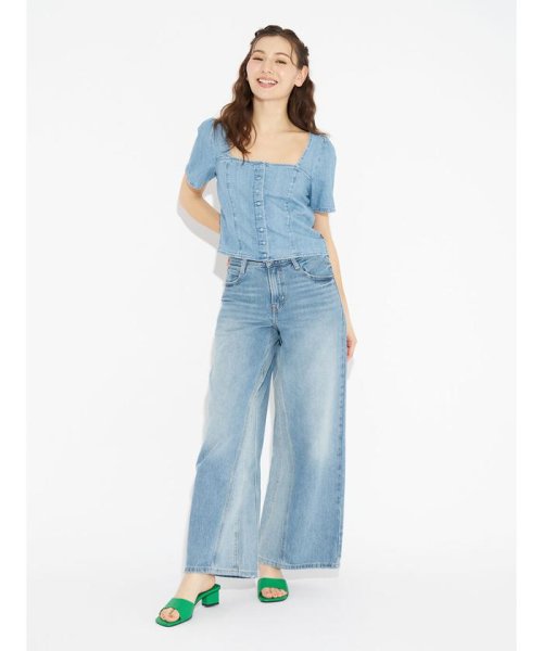 Levi's(リーバイス)/PASCALE 半袖ブラウス ライトインディゴ OLD 517 BLUE/img12