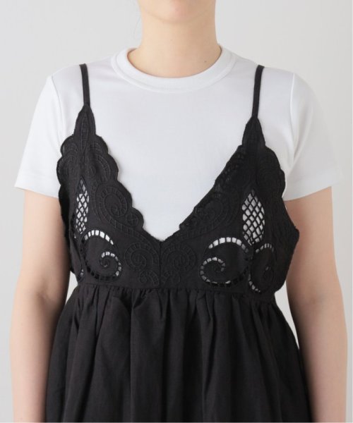 SLOBE IENA(スローブ　イエナ)/crinkle crinkle crinkle linen cotton embroidery cami dress/img03