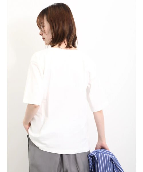 Samansa Mos2 blue(サマンサモスモス ブルー)/【シルキーコットン】アソート刺繍Tシャツ/img21