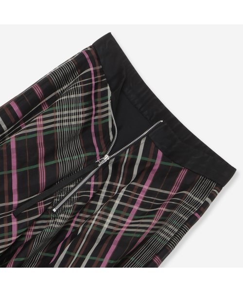 シアーチェックボリュームスカート 