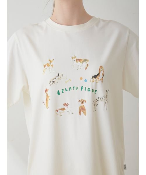 gelato pique(gelato pique)/【ヒラノトシユキ】DOGワンポイントTシャツ/img13