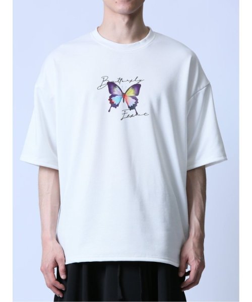 semanticdesign(セマンティックデザイン)/バタフライプリント クルーネック半袖Tシャツ メンズ Tシャツ カットソー カジュアル インナー トップス ギフト プレゼント/img04