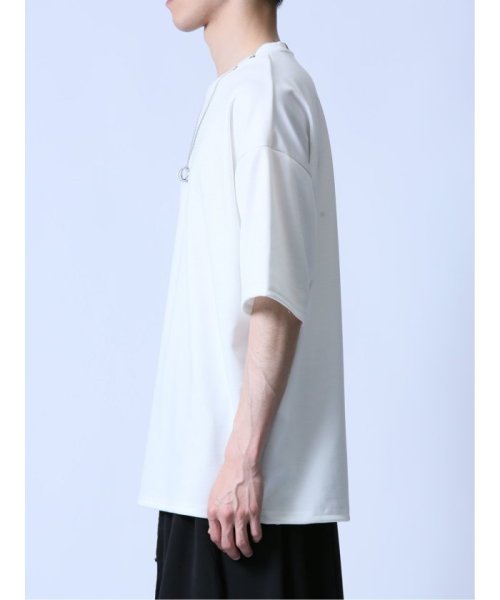 semanticdesign(セマンティックデザイン)/ネックレス付き クルーネック半袖Tシャツ/img05