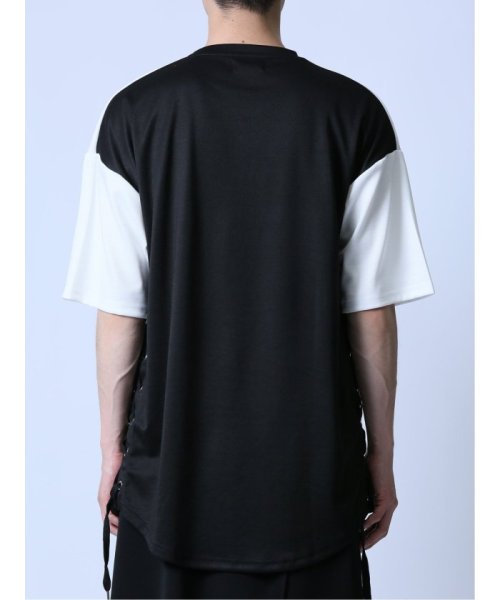 semanticdesign(セマンティックデザイン)/配色レースアップ クルーネック半袖Tシャツ メンズ Tシャツ カットソー カジュアル インナー トップス ギフト プレゼント/img06