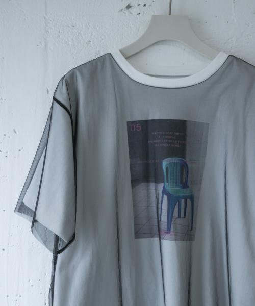 SENSE OF PLACE by URBAN RESEARCH(センスオブプレイス バイ アーバンリサーチ)/チュールレイヤードグラフィックTシャツ/img07