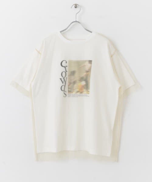 SENSE OF PLACE by URBAN RESEARCH(センスオブプレイス バイ アーバンリサーチ)/チュールレイヤードグラフィックTシャツ/img22