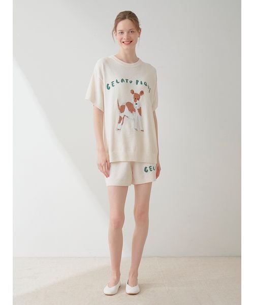 【ヒラノトシユキ】DOGジャガードプルオーバー&ショートパンツセット ヒラノトシユキ 予めご了承ください