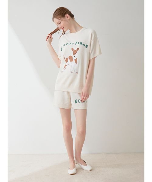 【ヒラノトシユキ】DOGジャガードプルオーバー&ショートパンツセット ヒラノトシユキ 予めご了承ください