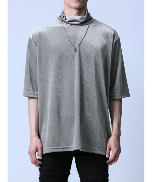 semanticdesign(セマンティックデザイン)/ネックレス付き タートル半袖Tシャツ メンズ Tシャツ カットソー カジュアル インナー トップス ギフト プレゼント/img04