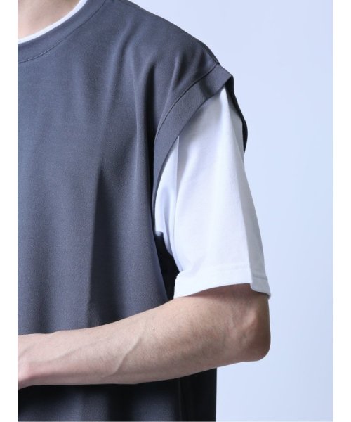 semanticdesign(セマンティックデザイン)/梨地フェイクレイヤード クルーネック半袖Tシャツ メンズ Tシャツ カットソー カジュアル インナー トップス ギフト プレゼント/img08