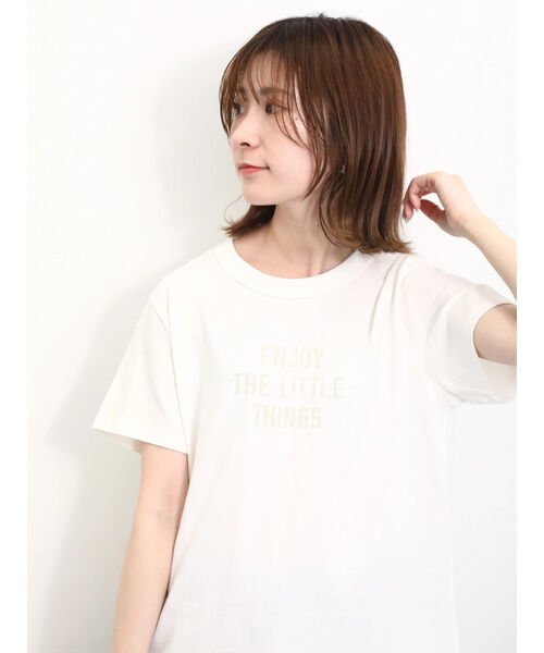 Samansa Mos2 blue(サマンサモスモス ブルー)/【シルケットバイオ】ロゴTシャツ/img01