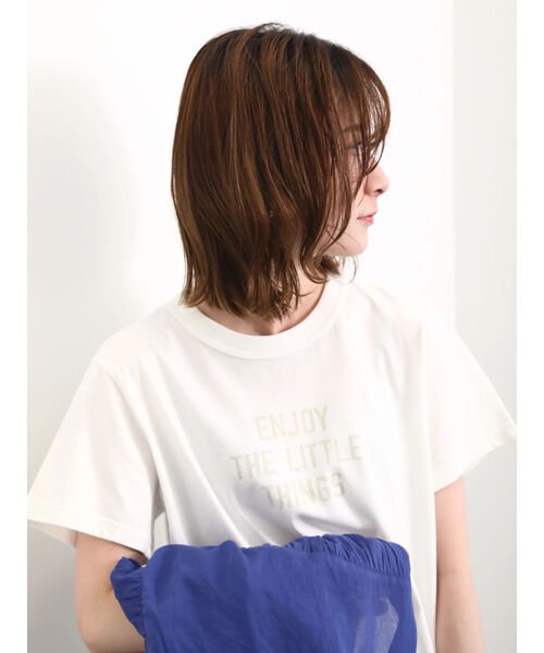 Samansa Mos2 blue(サマンサモスモス ブルー)/【シルケットバイオ】ロゴTシャツ/img04