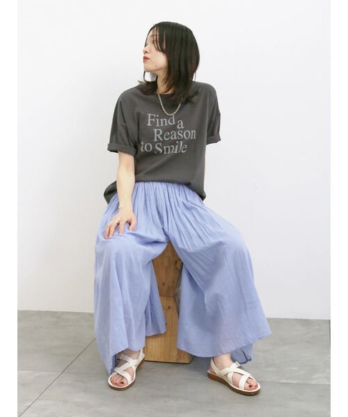 Samansa Mos2 blue(サマンサモスモス ブルー)/【シルケットバイオ】ゆるTシャツ/img27