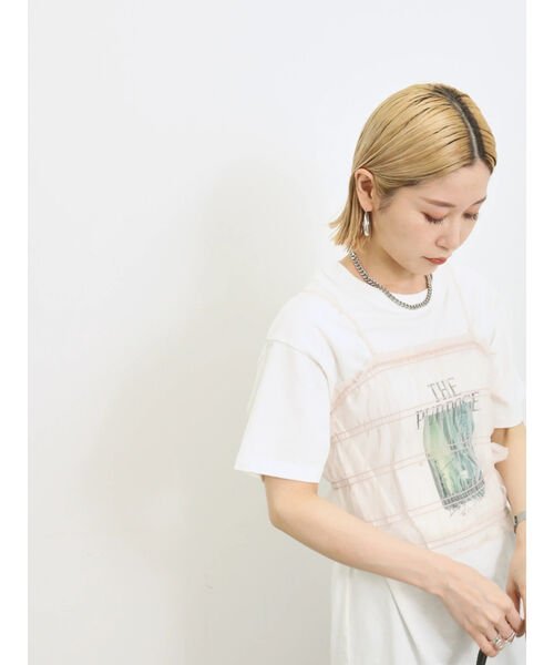 Samansa Mos2 blue(サマンサモスモス ブルー)/【シルケットバイオ】フォトTシャツ/img19