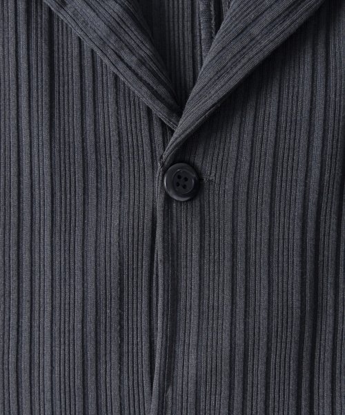 Nylaus select(ナイラスセレクト)/テレコ ライトウェイト ワイヤー襟 7分袖テーラードジャケット/img02