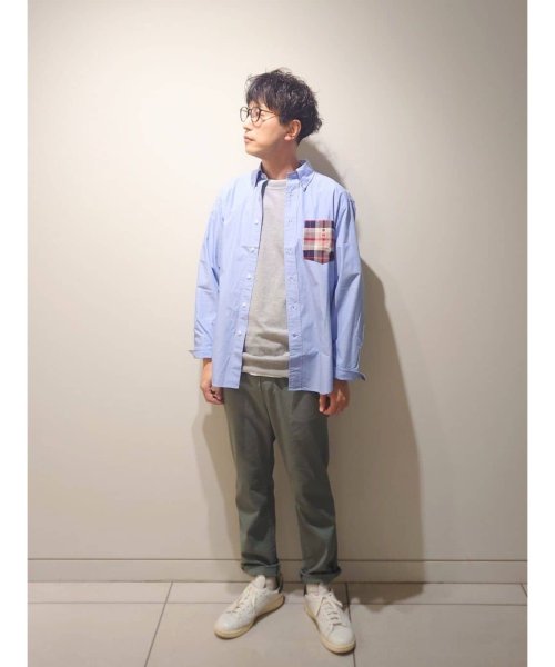 バッキンガムベア 長袖ボタンダウンシャツ 無地/チェック バッキンガムベア