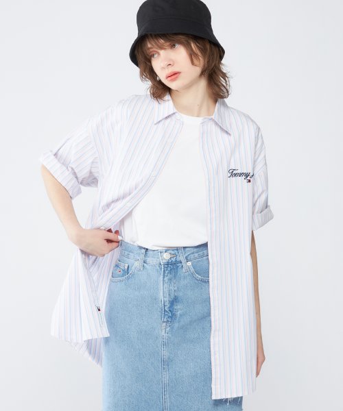 TOMMY JEANS(トミージーンズ)/【オンライン限定】リラックスストライプラグジュアリーシャツ/img10