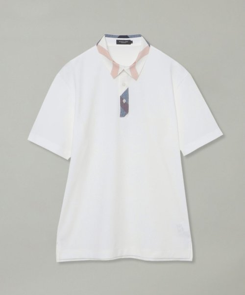 【WEB限定】パーシャルチェックメッシュポロシャツ 