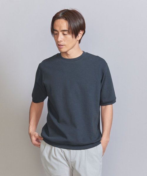 BEAUTY&YOUTH UNITED ARROWS(ビューティーアンドユース　ユナイテッドアローズ)/ライト ダブルフェイス ジオメ クルーネック Tシャツ/img01