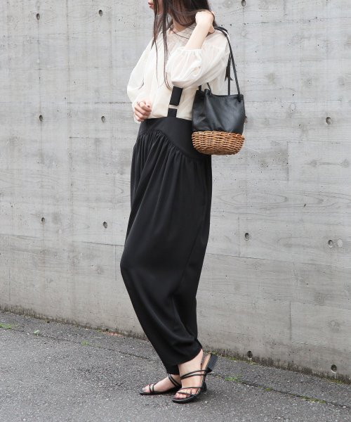 【TIDEWAY / タイドウェイ】ARUROG × LTR 2W SHOULDER/M かごバッグ ハンドバッグ ストローバッグ 巾着 レザー T2893 タイドウェイ