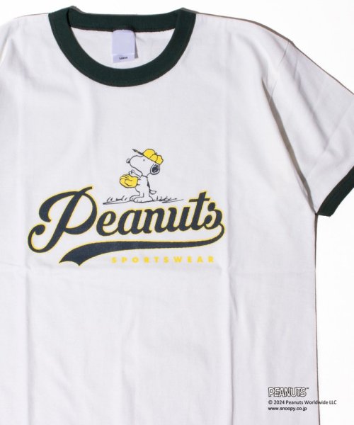 GLOSTER(GLOSTER)/【PEANUTS/ピーナッツ】プリント リンガーTシャツ /img01